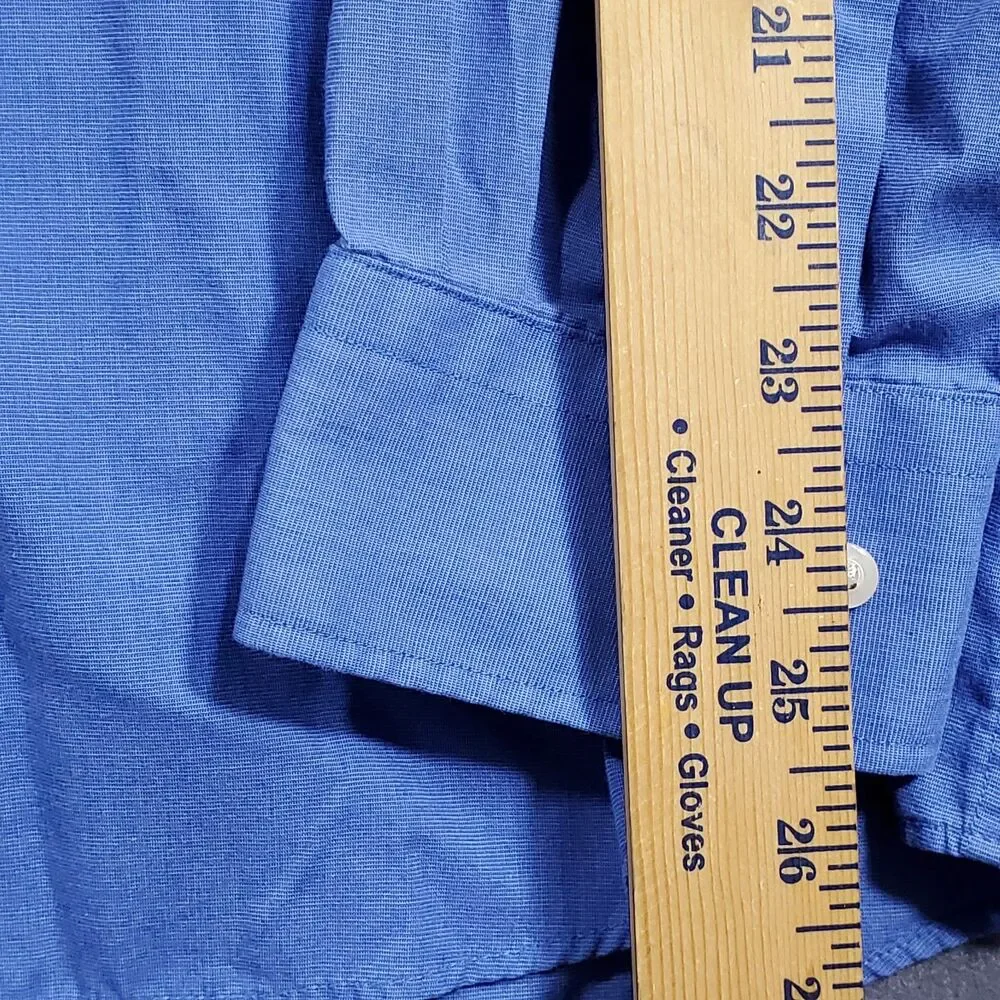 Duck Head Mens Button Down Dress Shirt Size 2XL Blue Embroidered Logo